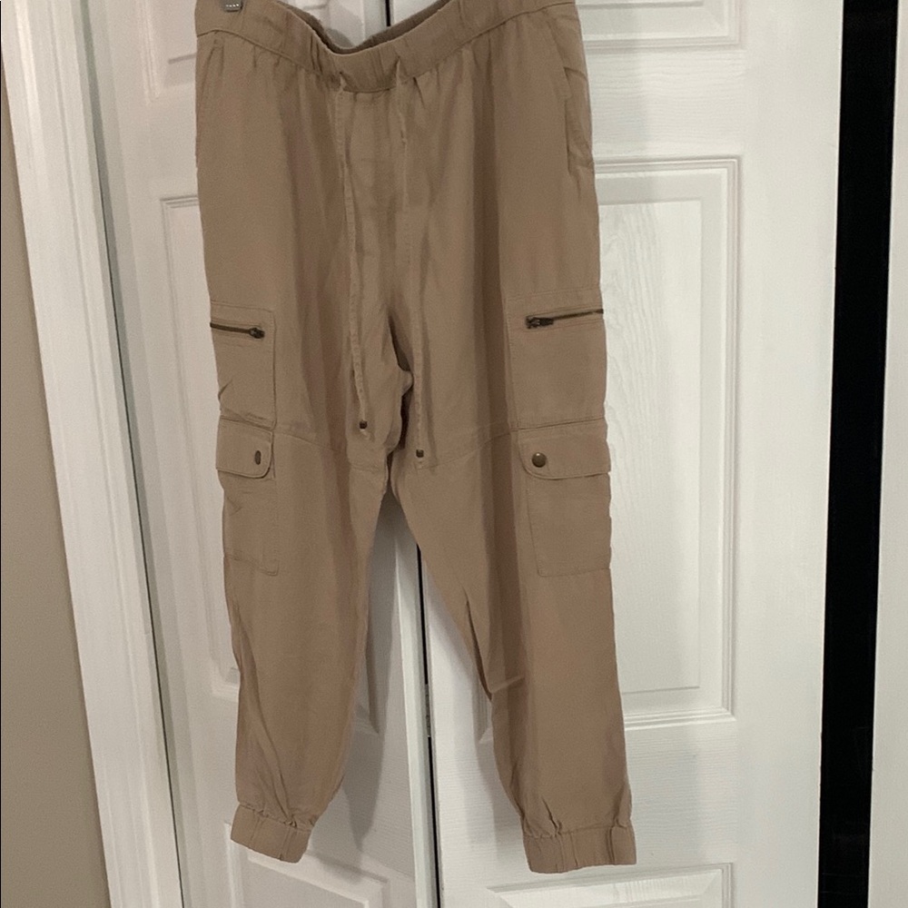 Banana Republic Tan Track Pants with Relaxed Fit